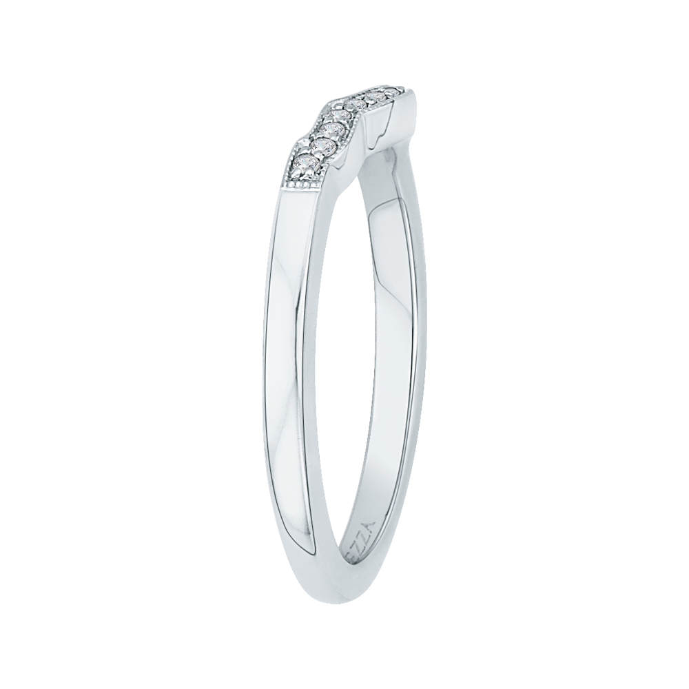 Round Diamond Wedding Band in 14K White Gold
