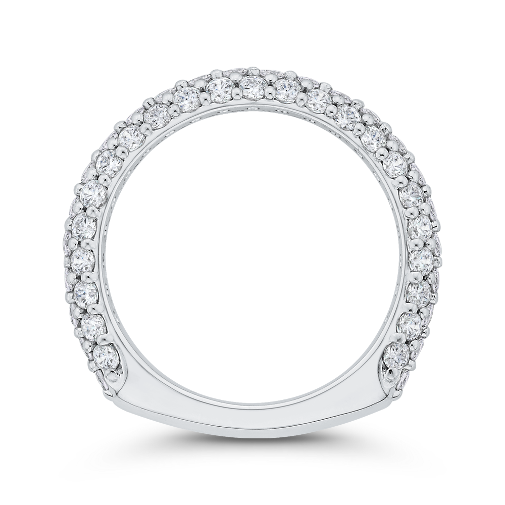 Diamond Wedding Band in 18K White Gold