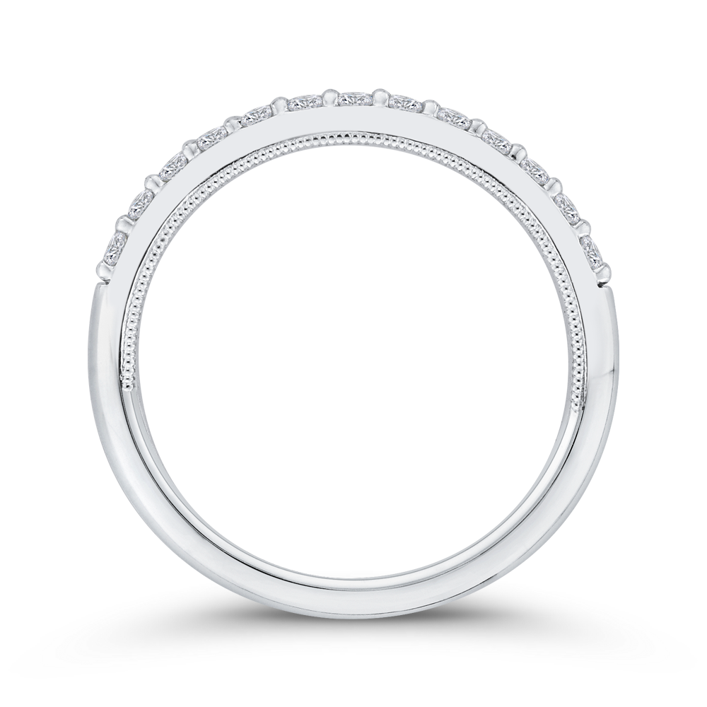 Diamond Wedding Band in 18K White Gold