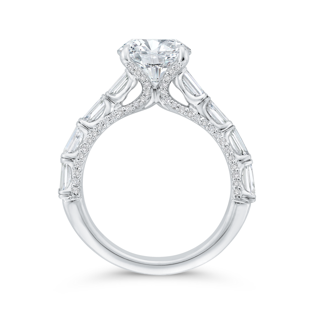Diamond Engagement Ring in 18K White Gold (Semi-Mount)