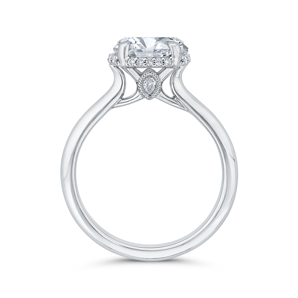 Diamond Engagement Ring in 18K White Gold (Semi-Mount)
