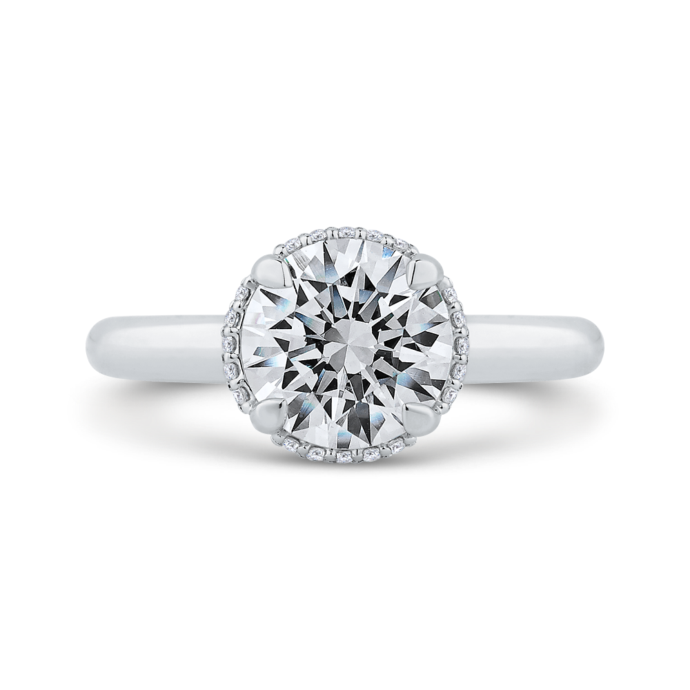 Diamond Engagement Ring in 18K White Gold (Semi-Mount)