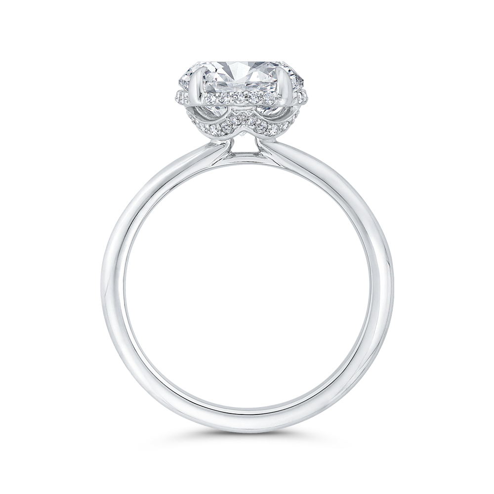 Diamond Engagement Ring in 18K White Gold (Semi-Mount)