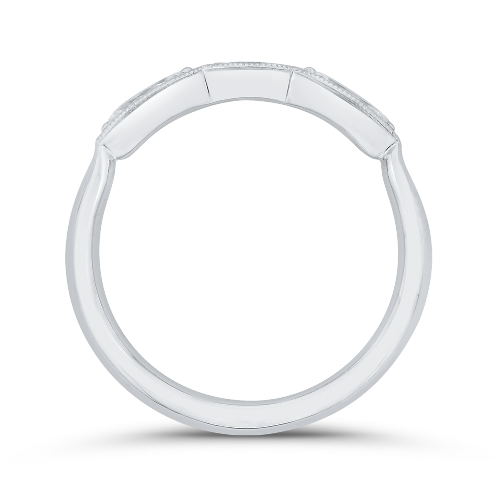 Diamond Wedding Band in 18K White Gold