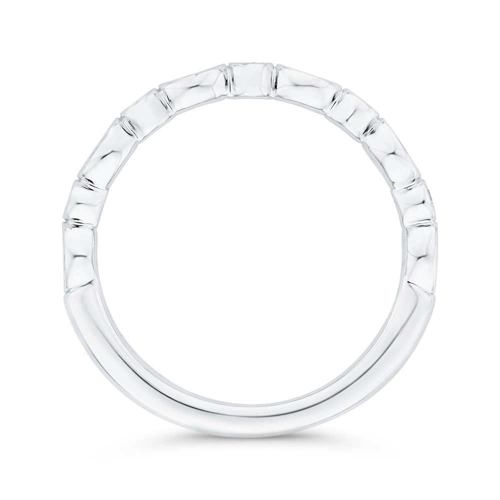 Diamond Wedding Band in 18K White Gold