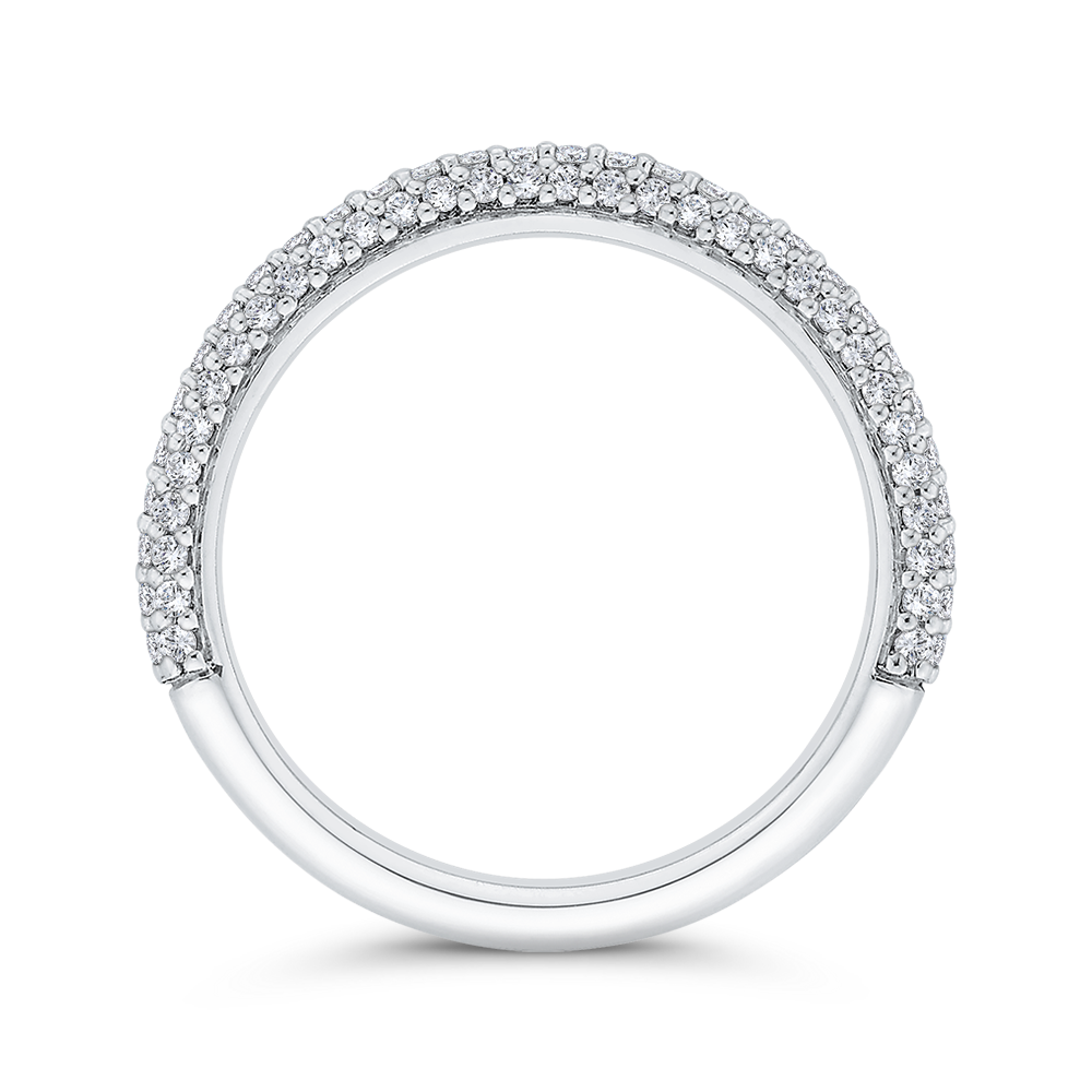 Diamond Wedding Band in 18K White Gold