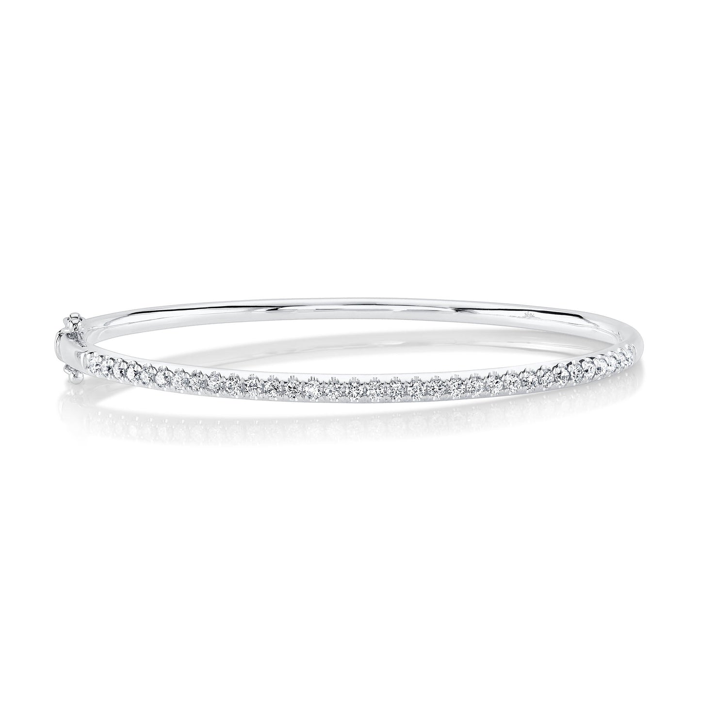 0.90CT 14K W/G DIAMOND BANGLE
