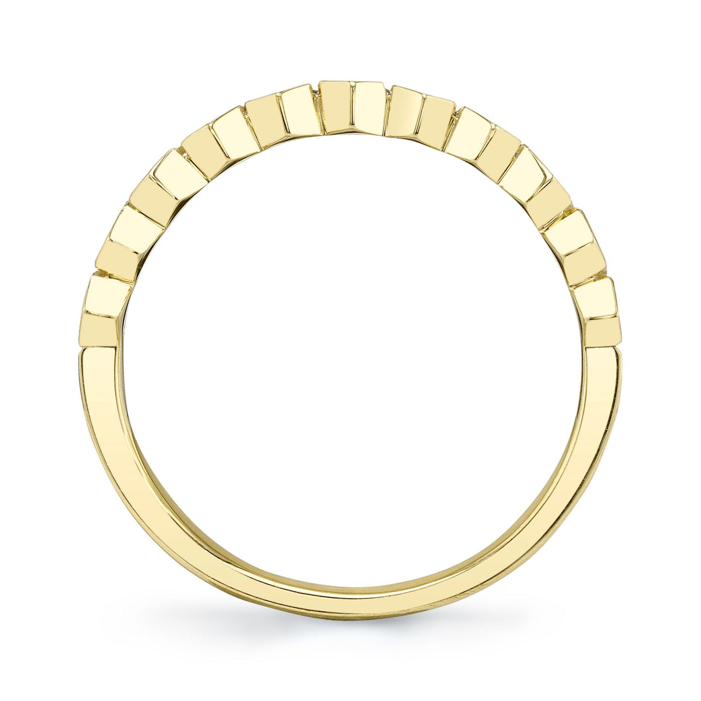 0.75CT 14K Y/G DIAMOND BAGUETTE BEZEL BAND