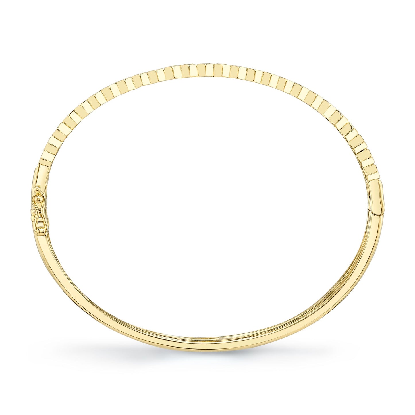 1.70CT 14K Y/G DIAMOND BAGUETTE BEZEL BANGLE