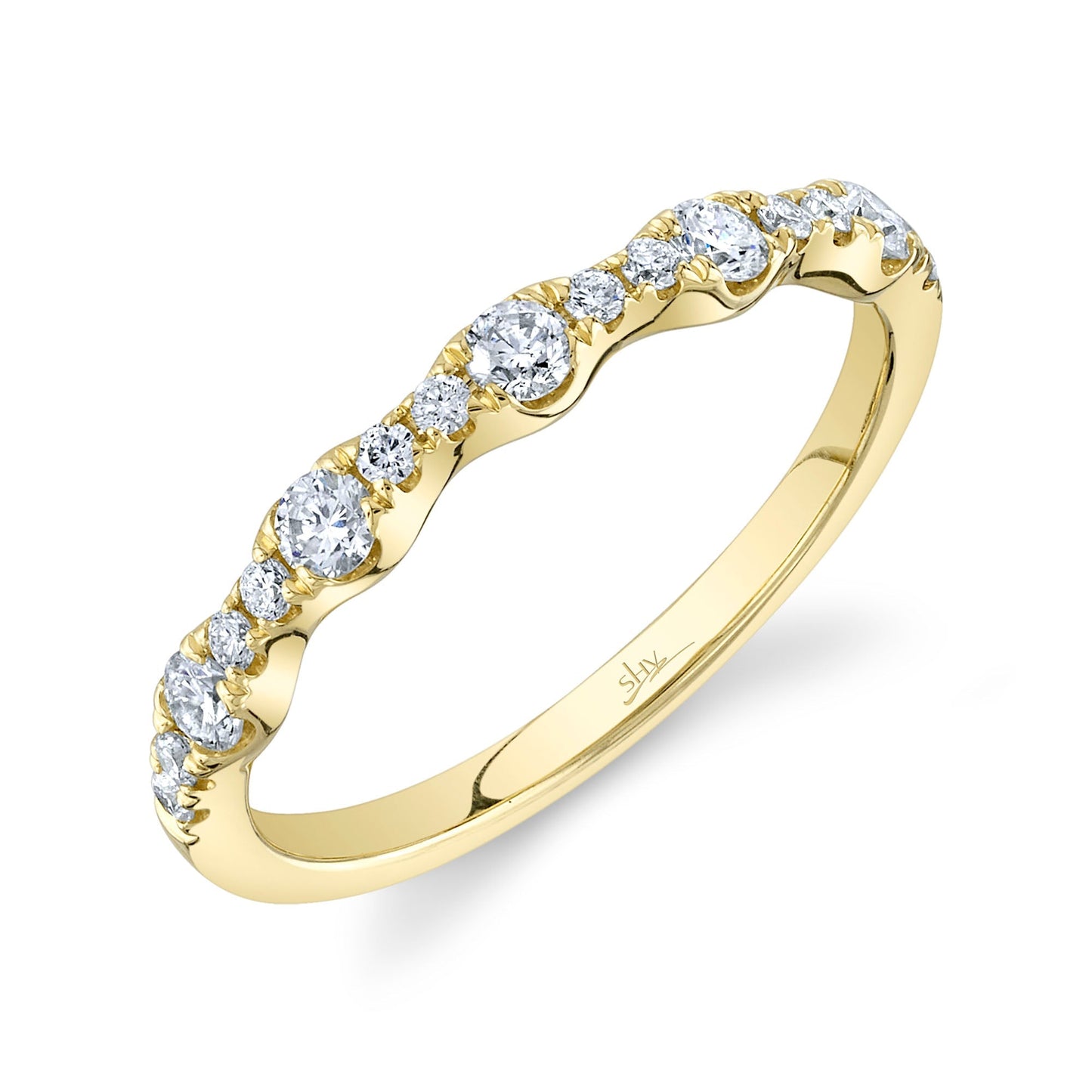 0.40CT 14K Y/G DIAMOND LADY'S BAND SZ 6