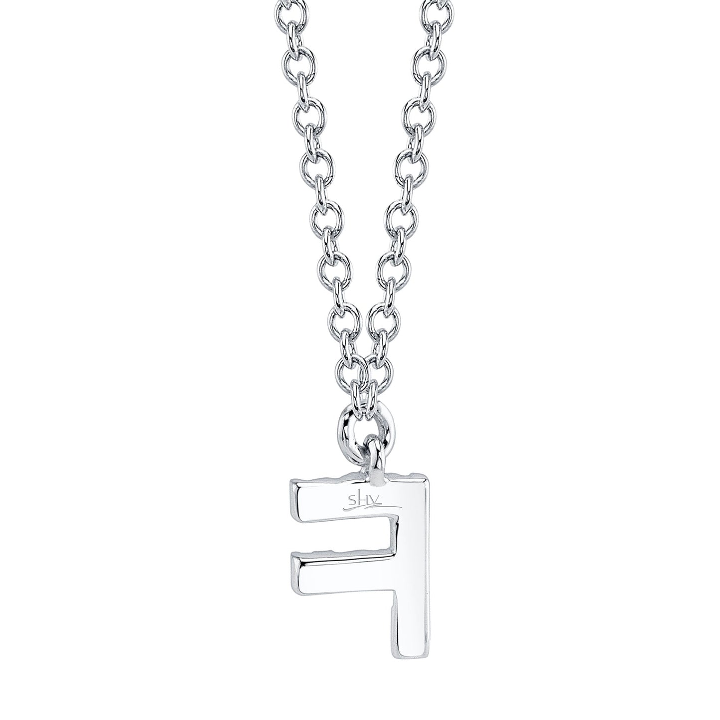 0.04CT 14K W/G DIAMOND NECKLACE - INITIAL F