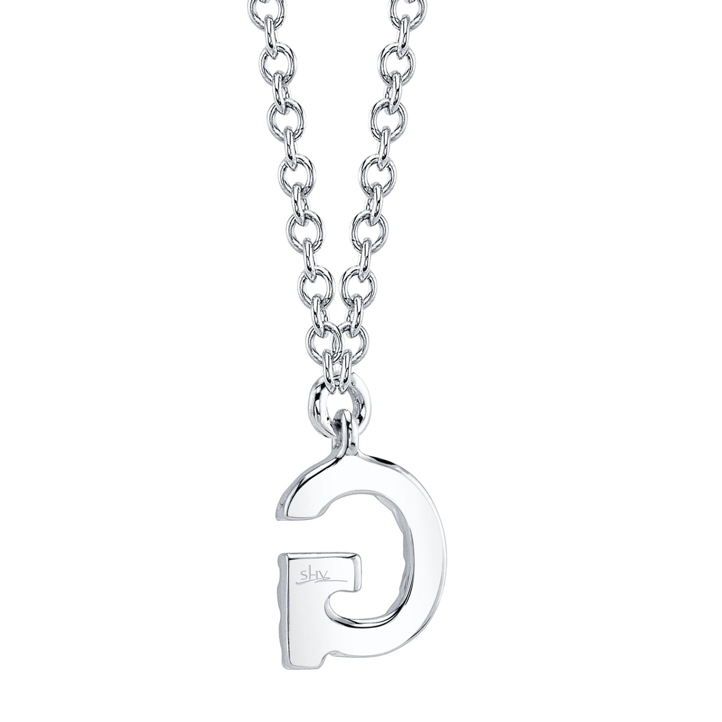 0.05CT 14K W/G DIAMOND NECKLACE - INITIAL G