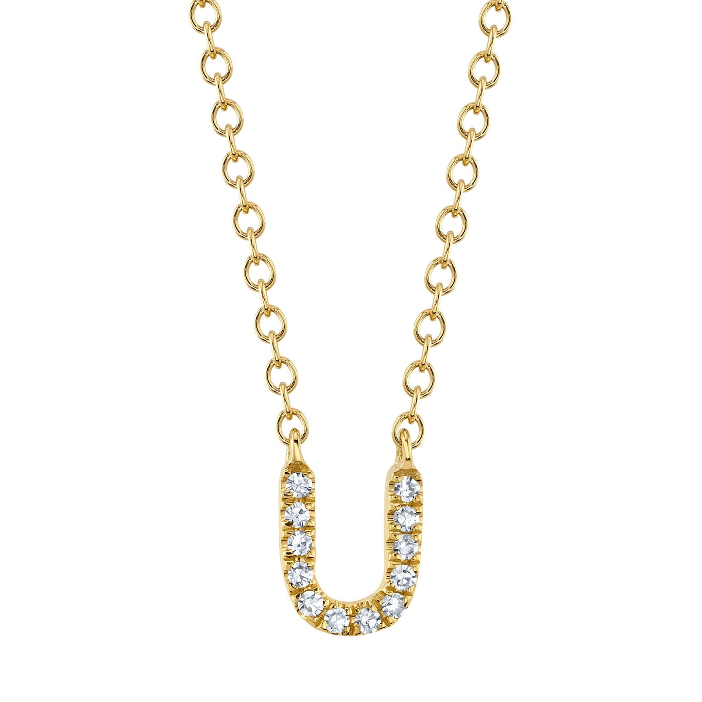 0.04CT DIAMOND NECKLACE - INITIAL U