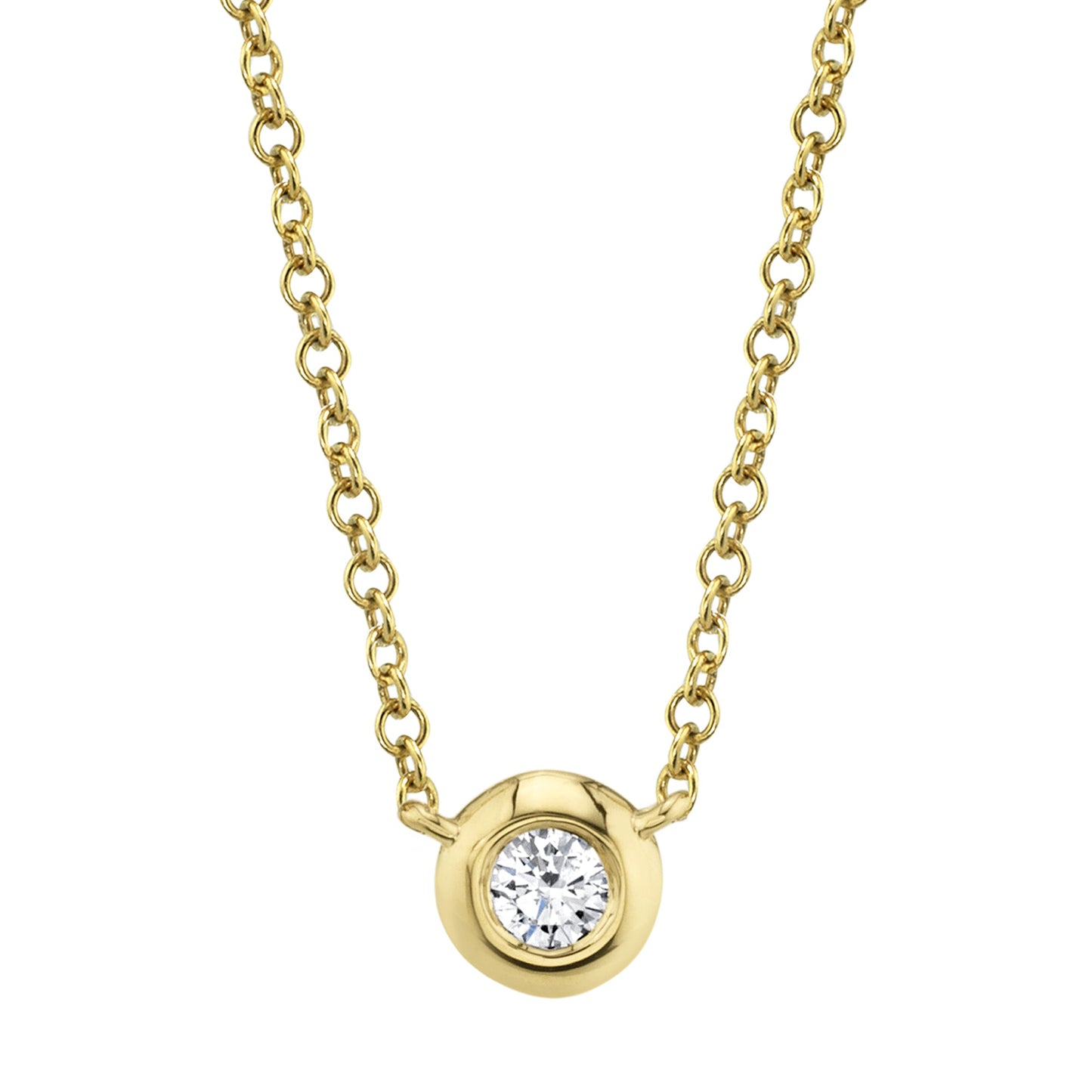 0.10CT DIAMOND BEZEL NECKLACE