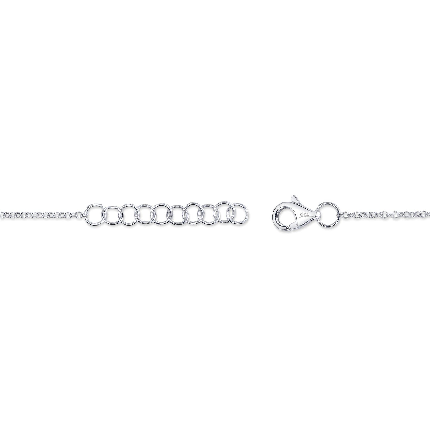0.07CT 14K W/G DIAMOND LOVE KNOT CIRCLE BRACELET