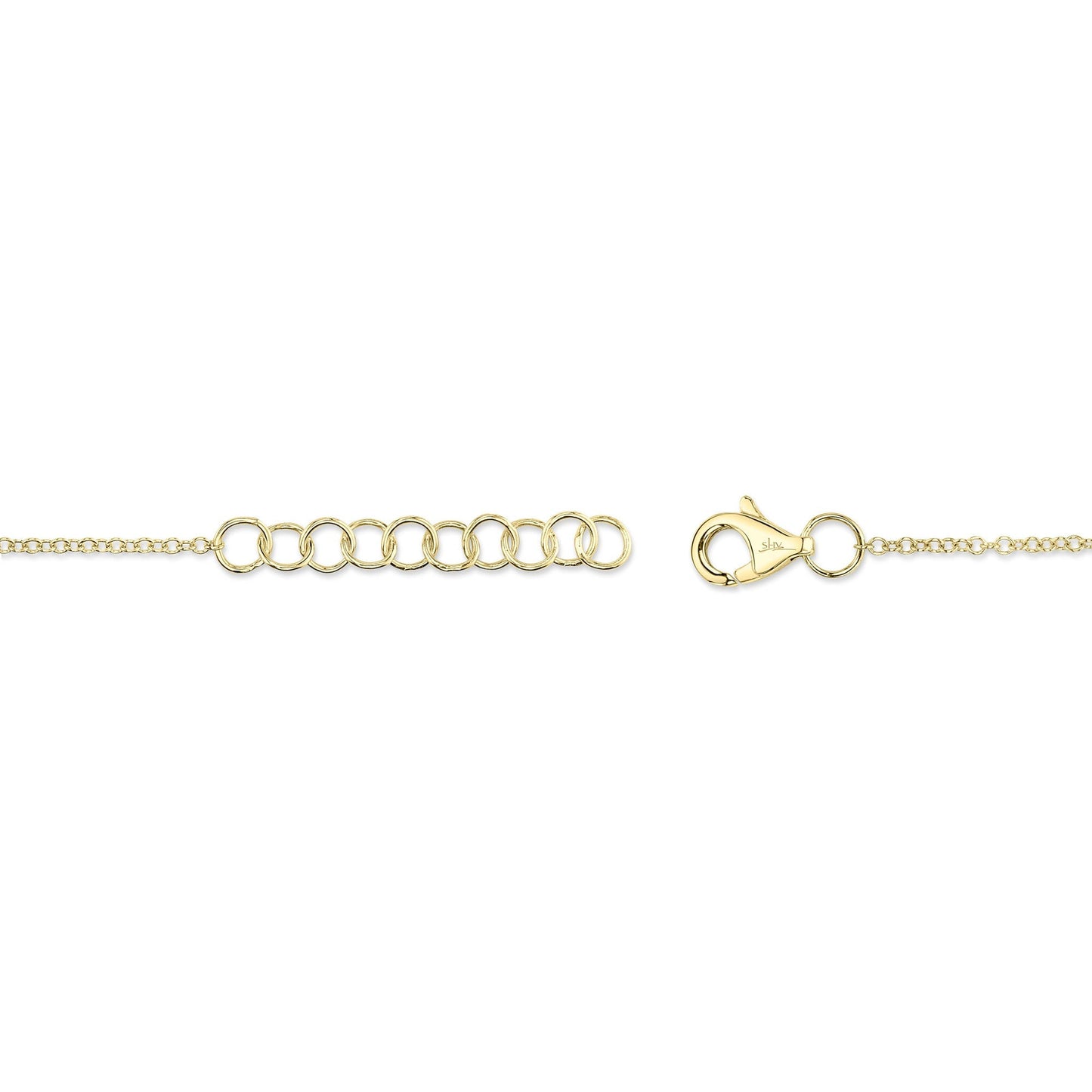 0.07CT 14K Y/G DIAMOND LOVE KNOT CIRCLE BRACELET