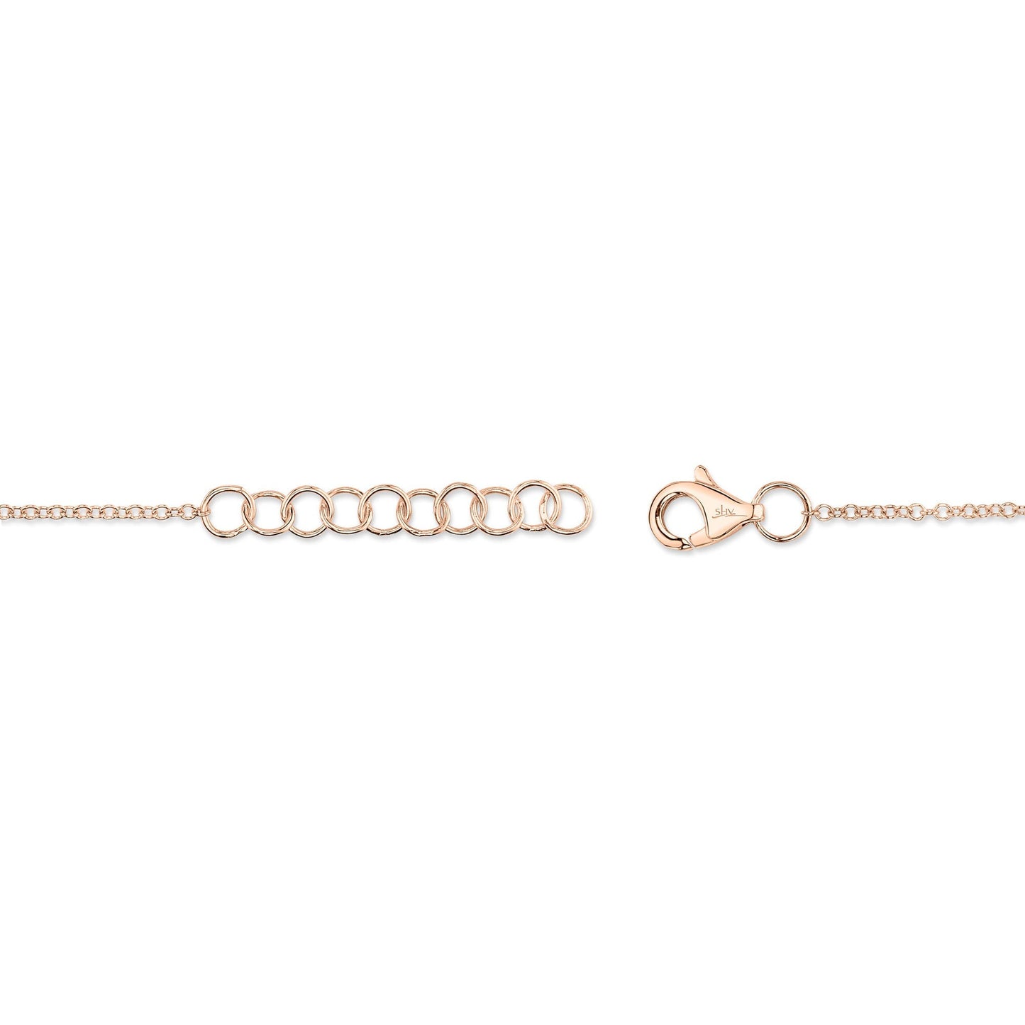 0.07CT 14K R/G DIAMOND LOVE KNOT CIRCLE BRACELET