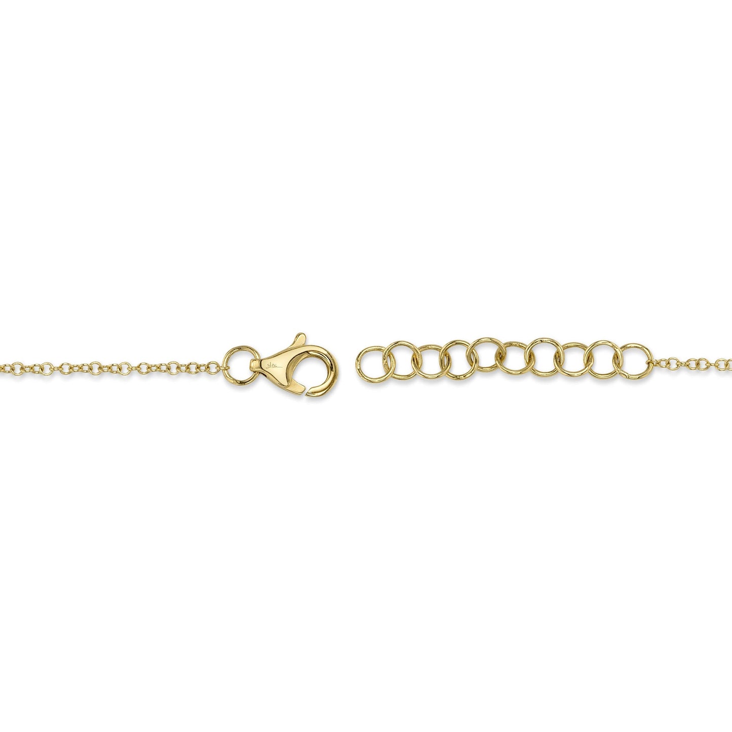 0.09CT DIAMOND & 0.57CT BLACK ONYX 14K Y/G HEART BRACELET