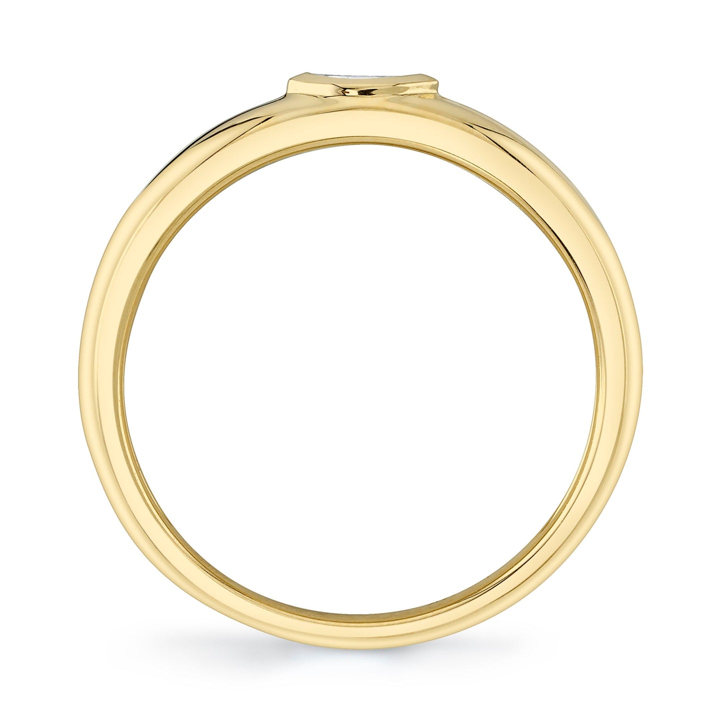 0.08CT 14K Y/G DIAMOND MARQUISE BEZEL BAND