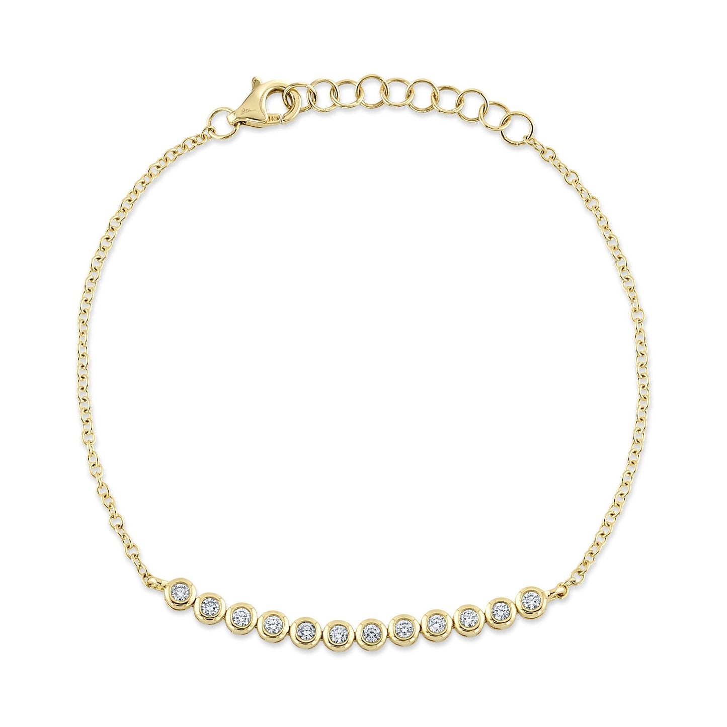 0.26CT DIAMOND BEZEL BRACELET
