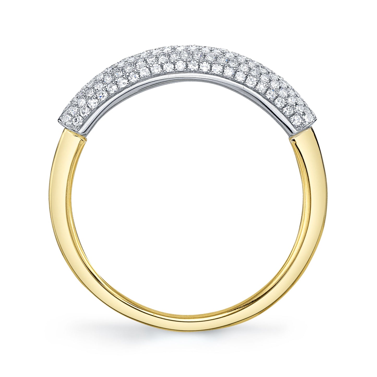 0.37CT 14K2T Y/W DIAMOND PAVE BAND