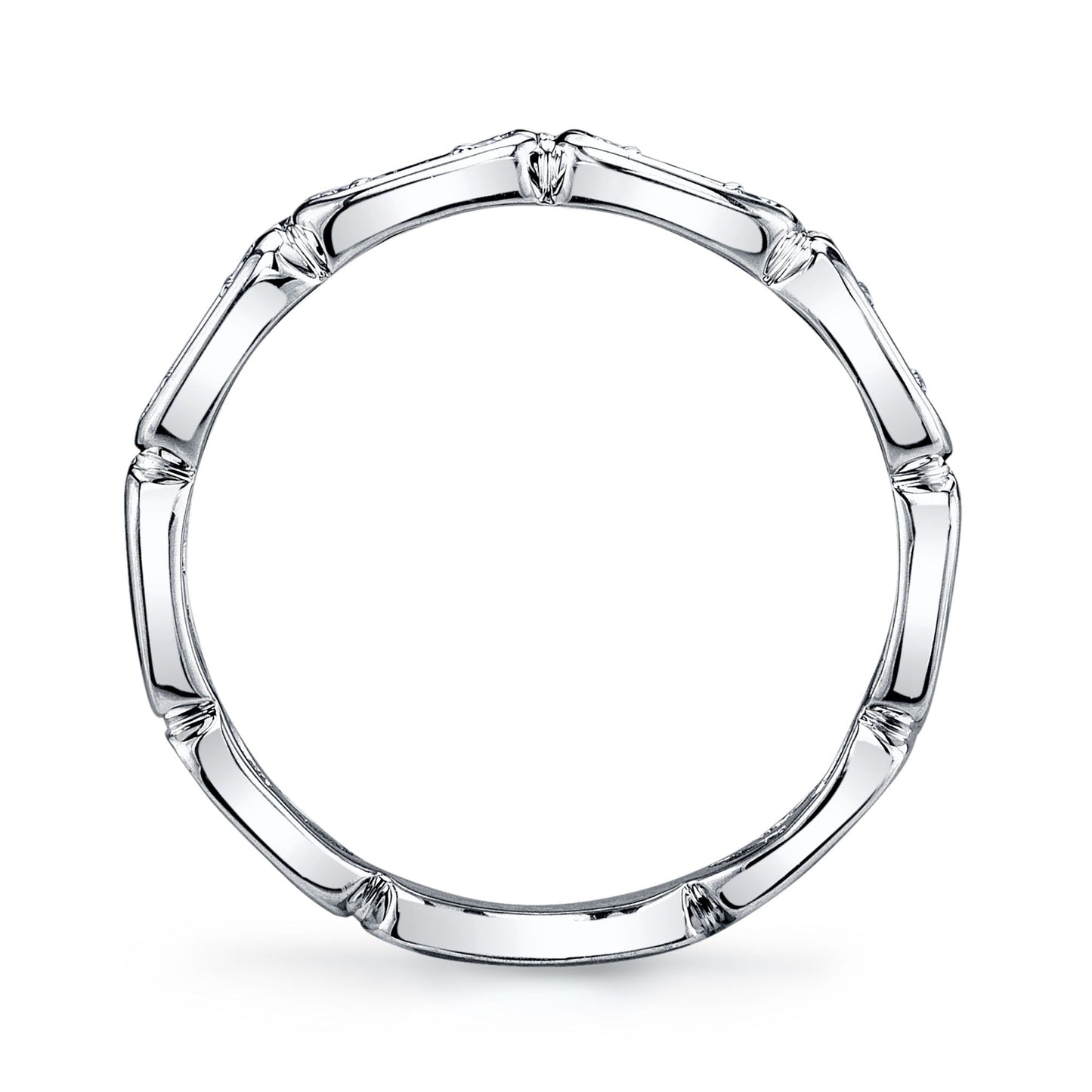 0.29CT 14K W/G DIAMOND BAGUETTE BAND