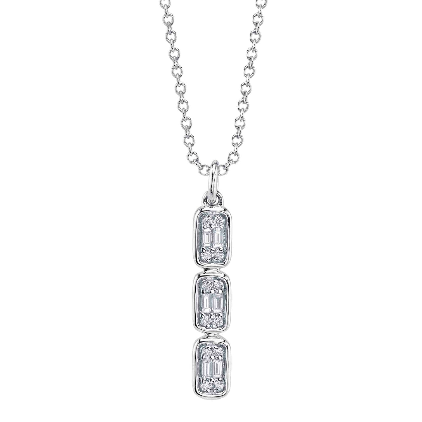 0.14CT DIAMOND BAGUETTE NECKLACE
