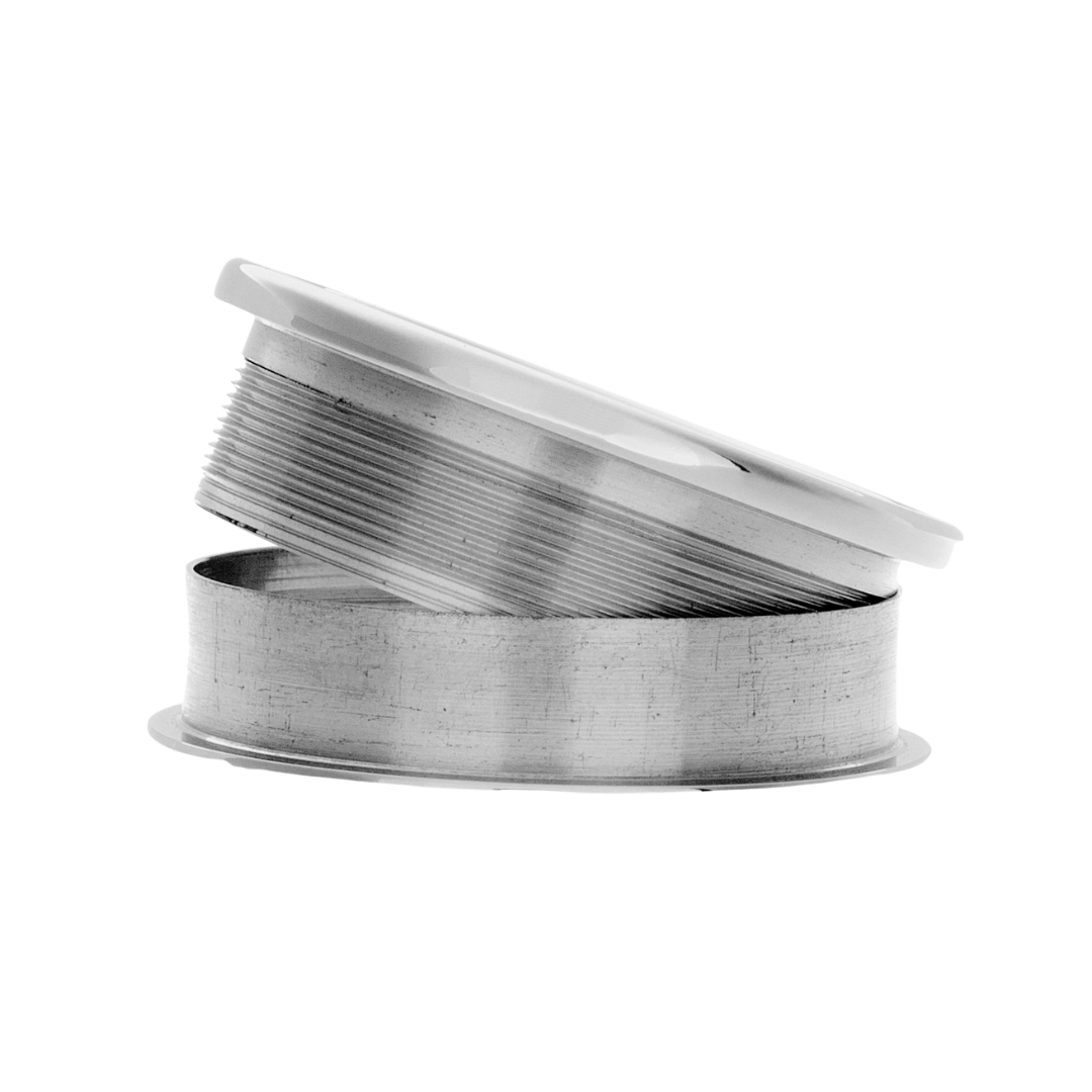 Titanium Comfort Fit Polished Ring with Interchangeable Inlays