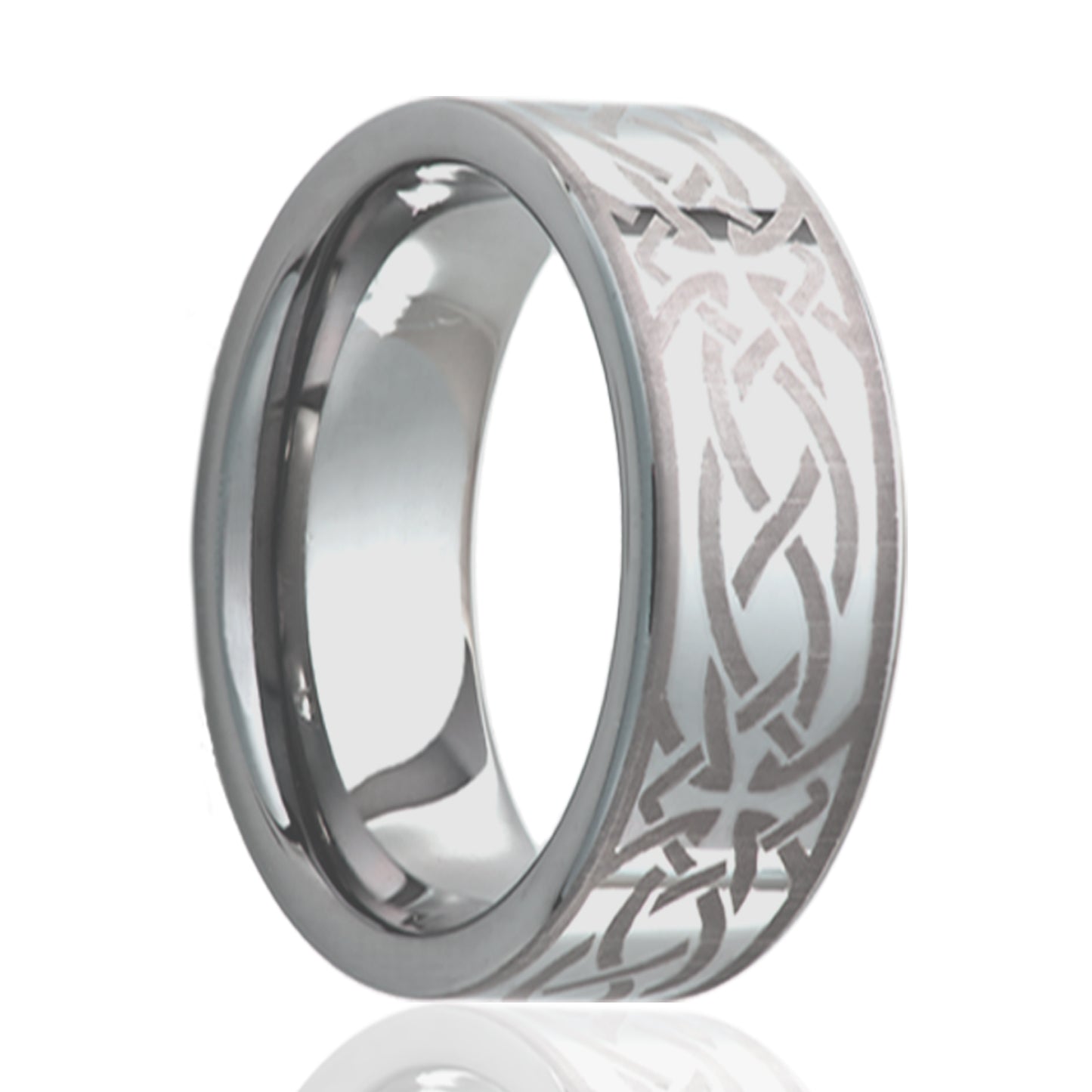 Titanium Comfort Fit Polished Celtic Cross Ring