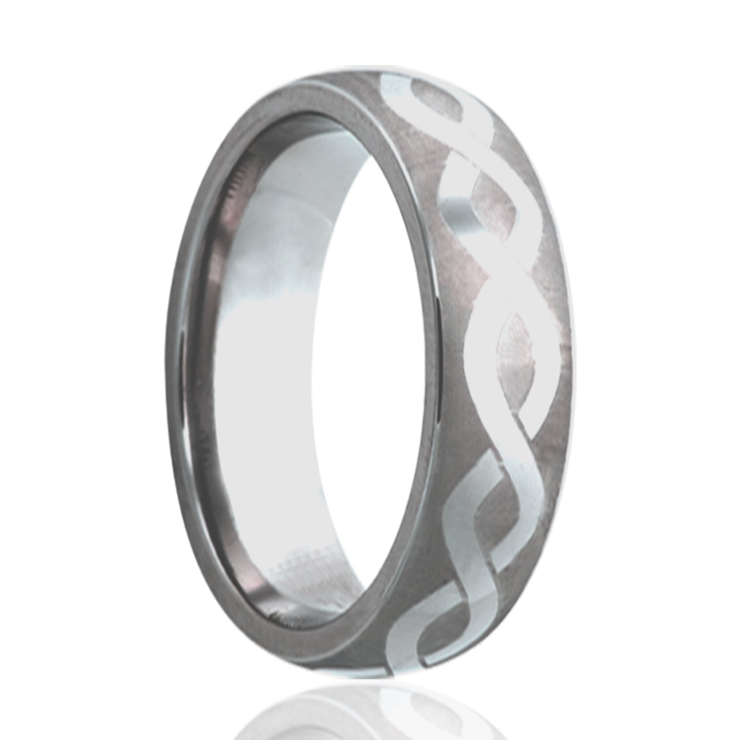 Titanium Dome Comfort Fit Polished Infinity Ring