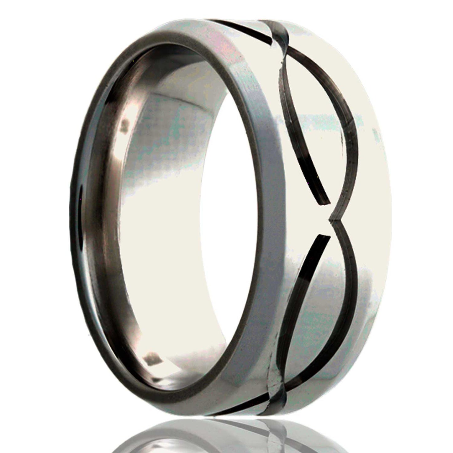 Titanium Comfort Fit Ring with Polished Finish