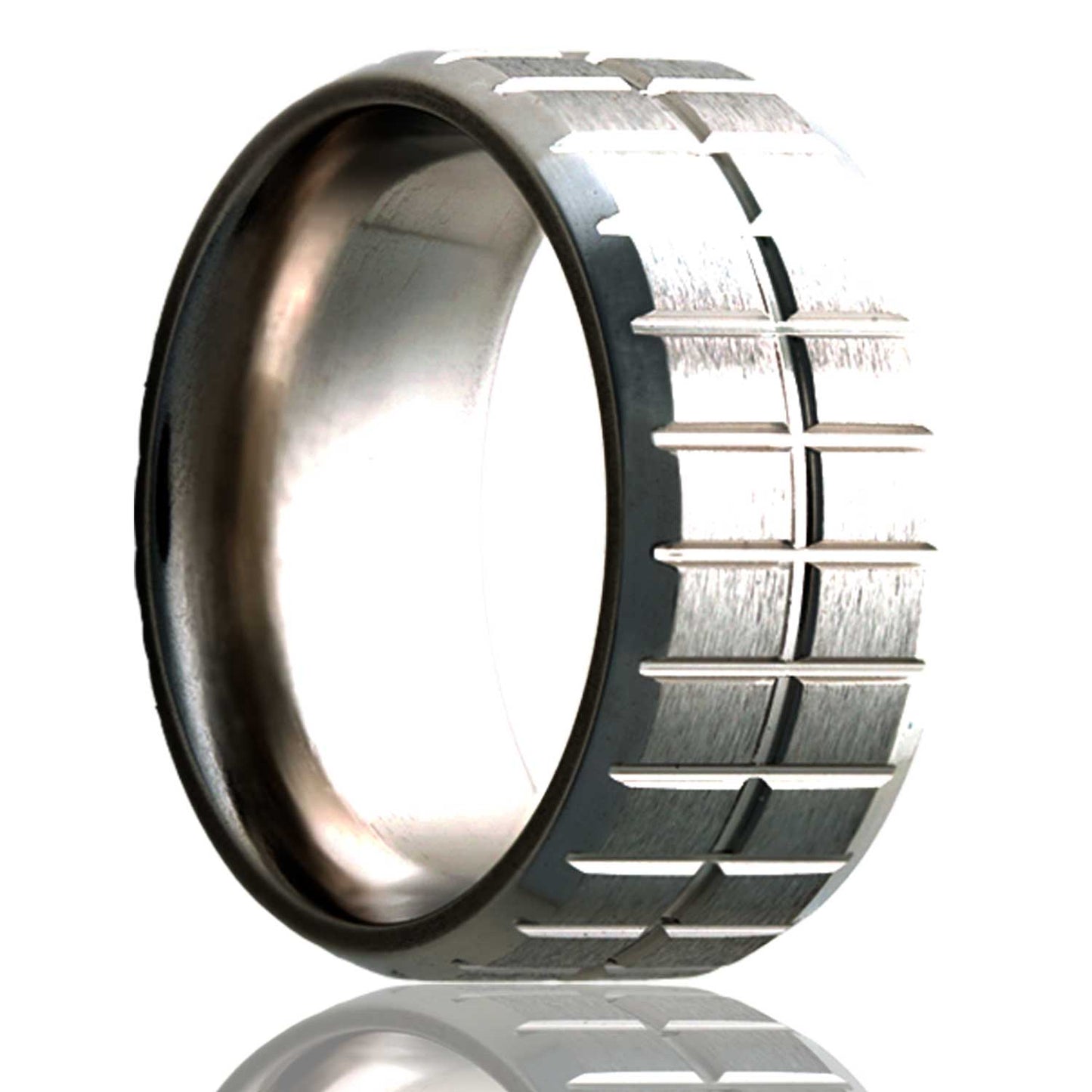 Titanium Comfort Fit Ring with Polished Finish