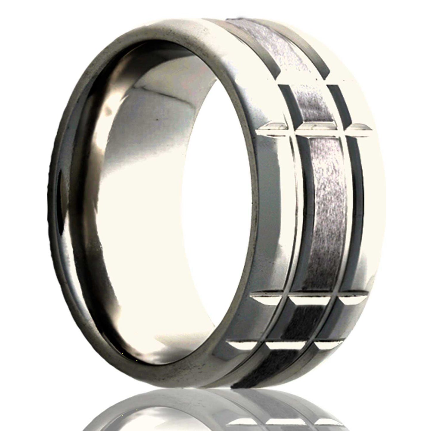 Titanium Comfort Fit Ring with Polished Finish