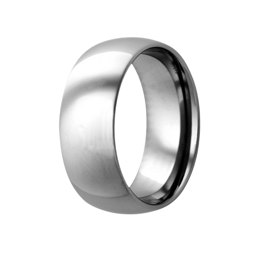 Tungsten Dome Polished Comfort Fit Ring - Fast Delivery
