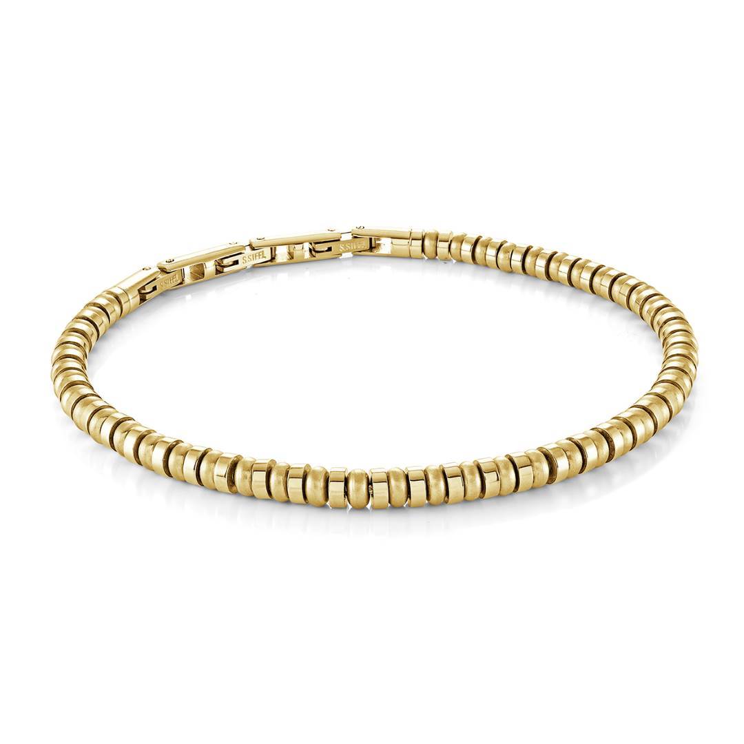 4MM BRUSHED-POLISHED BEAD BRACELET