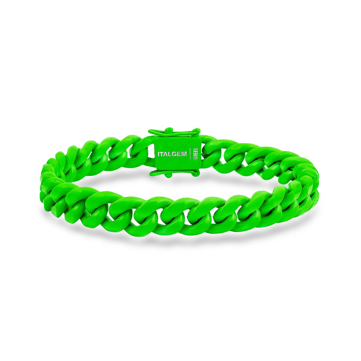 8MM NEON CANDY CUBAN BRACELET