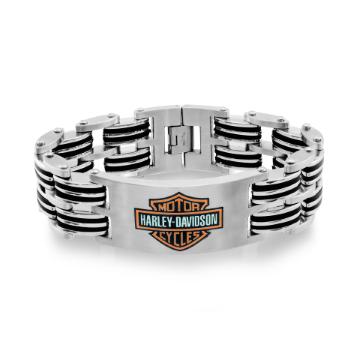 BLACK BIKER BRACELET