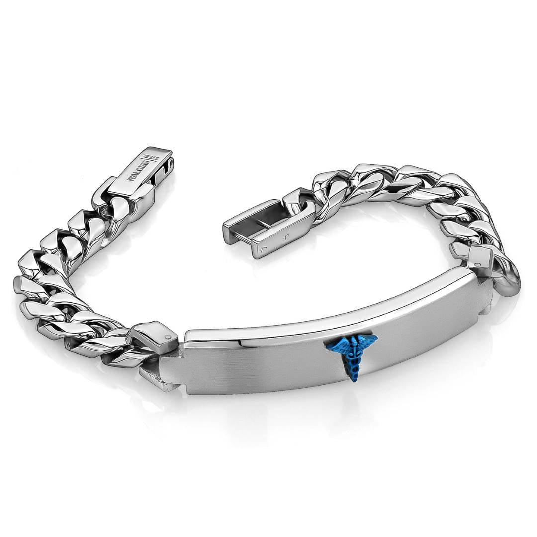 9MM CURB LINK MEDIC ALERT BRACELET