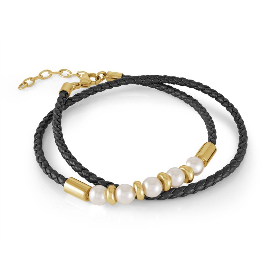 PEARLS LEATHER BRACELET
