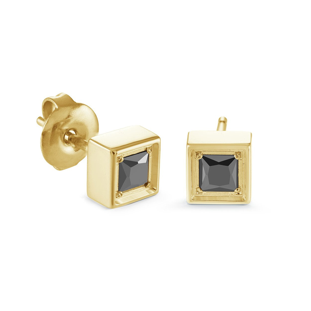 5.5MM SQUARE CZ STUD EARRINGS