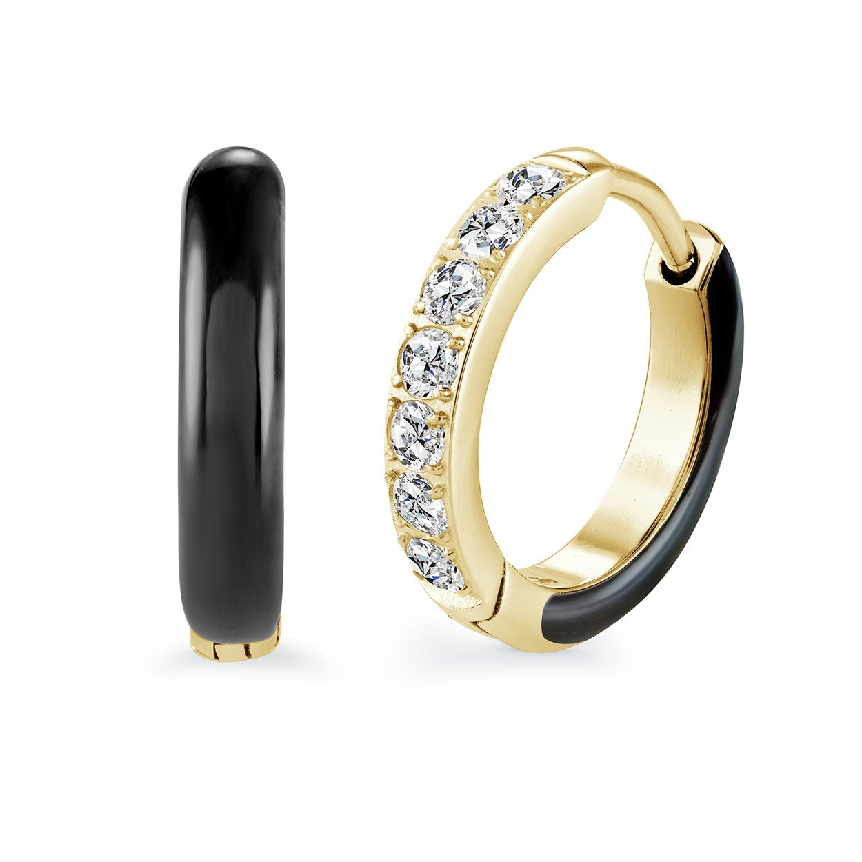 15MM FRONT-ETERNITY ENAMEL HOOPS