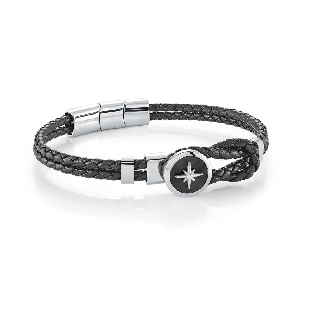 NORTH STAR LEATHER BRACELET
