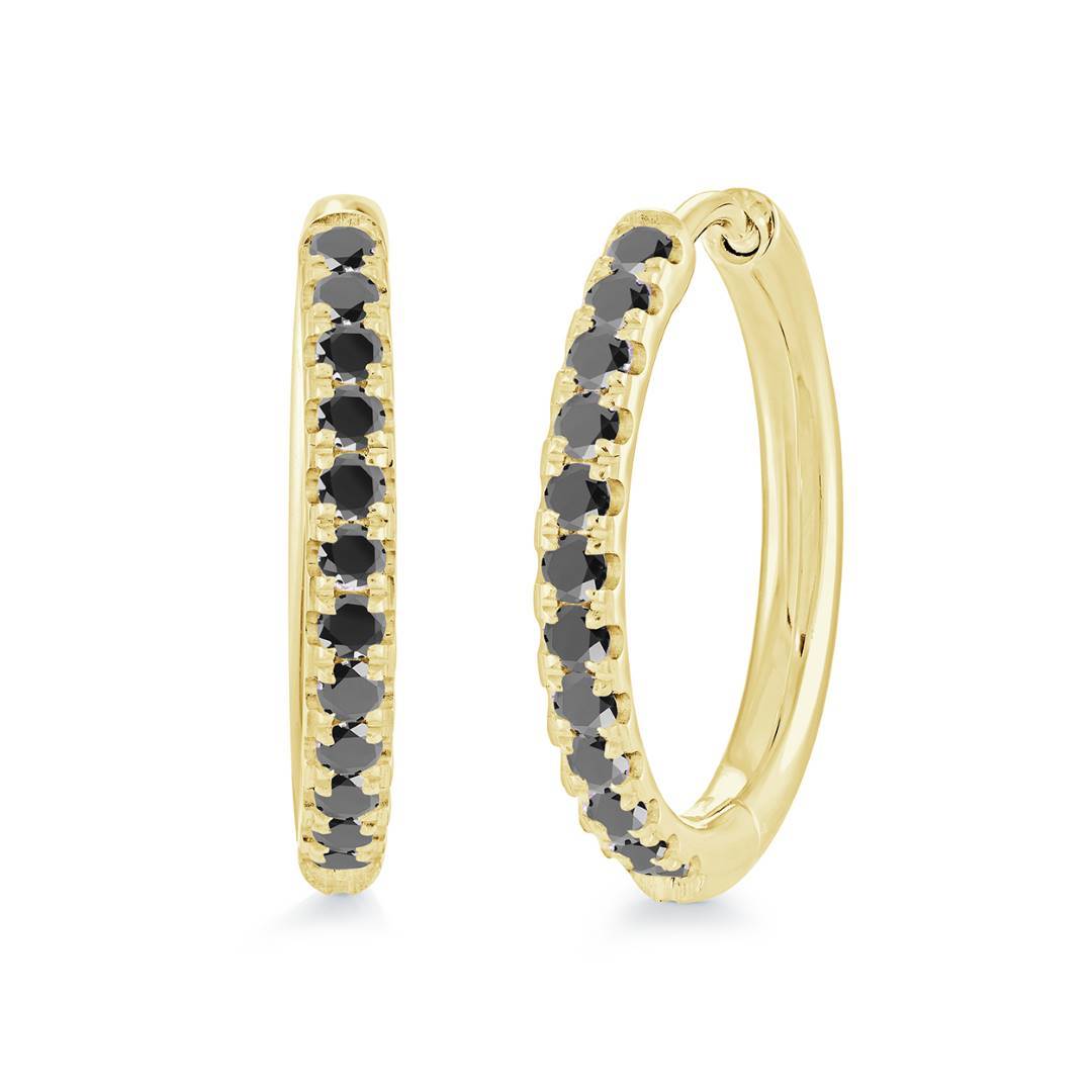 22MM ETERNITY BLACK-CZ HOOPS