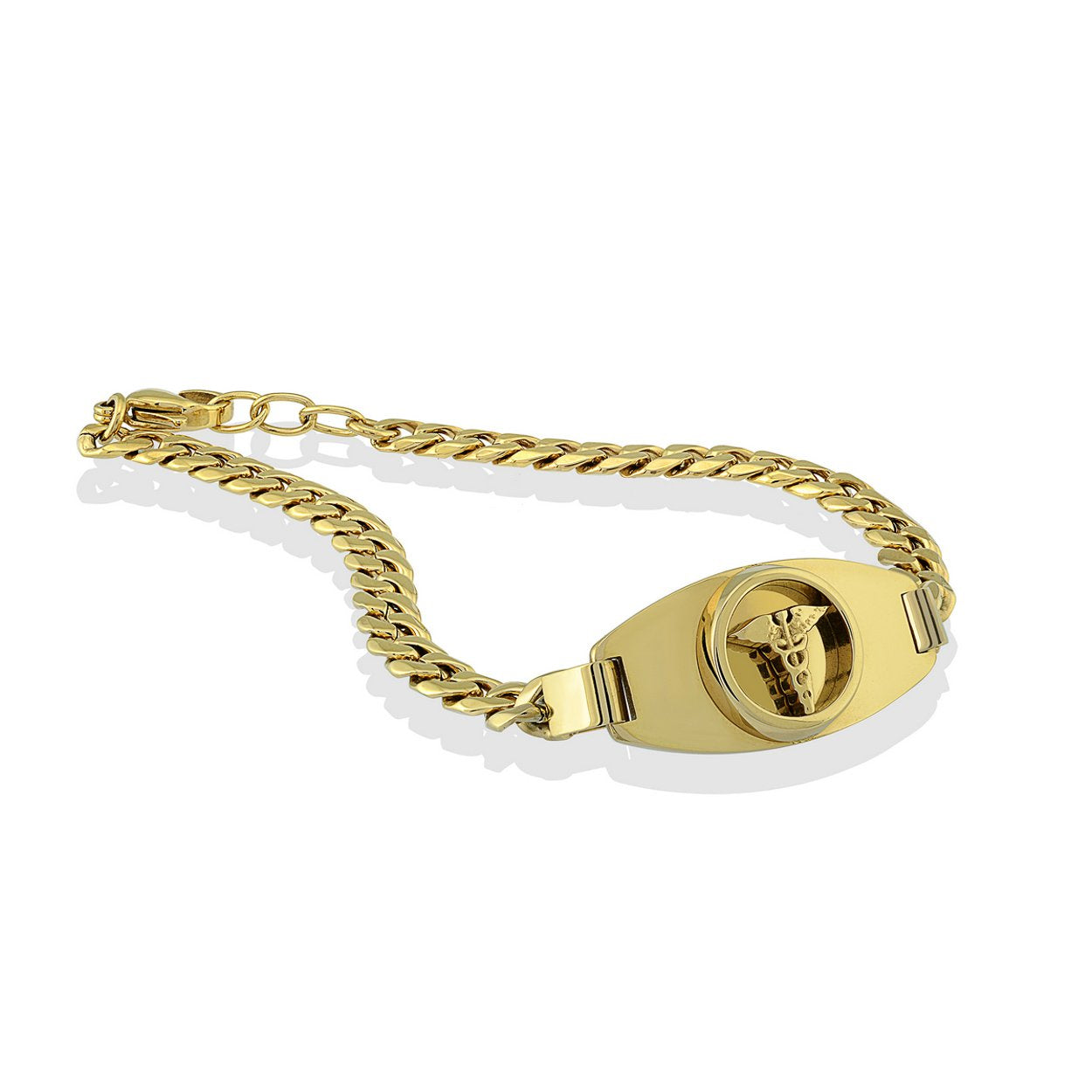 4.6MM CURB MEDIC ALERT BRACELET