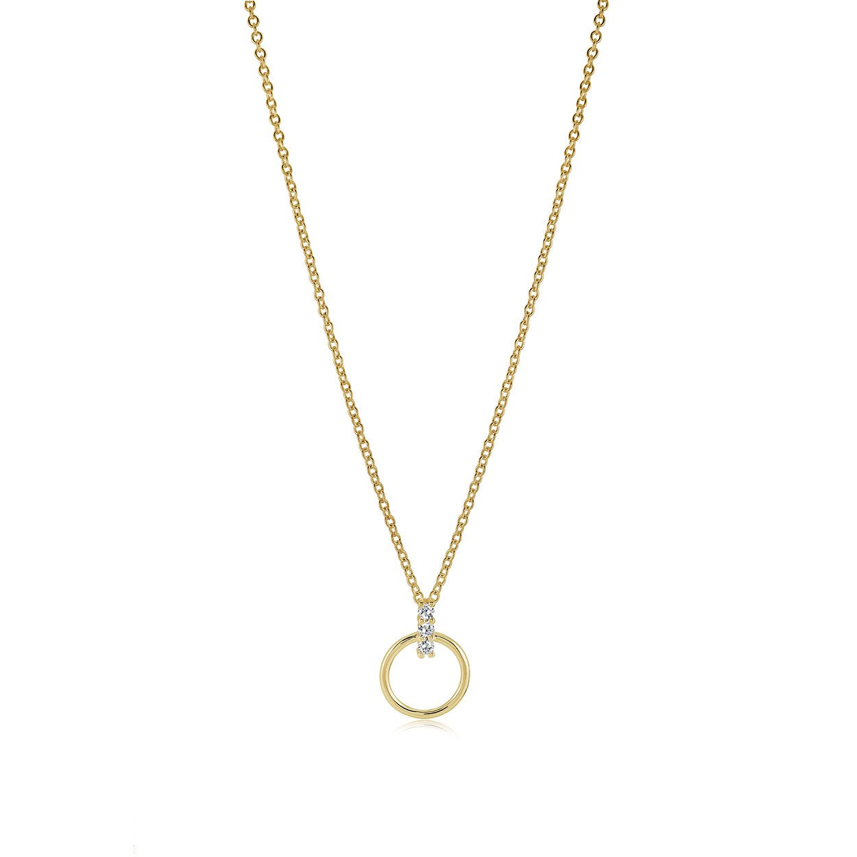 CZ-BAR CIRCLE PENDANT