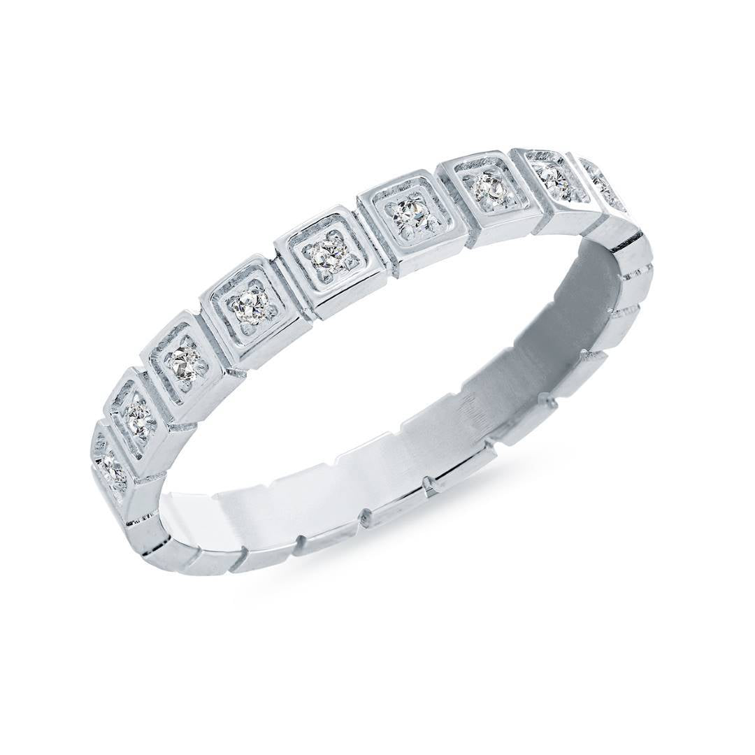 3MM MULTI CZ QUADRANT RING