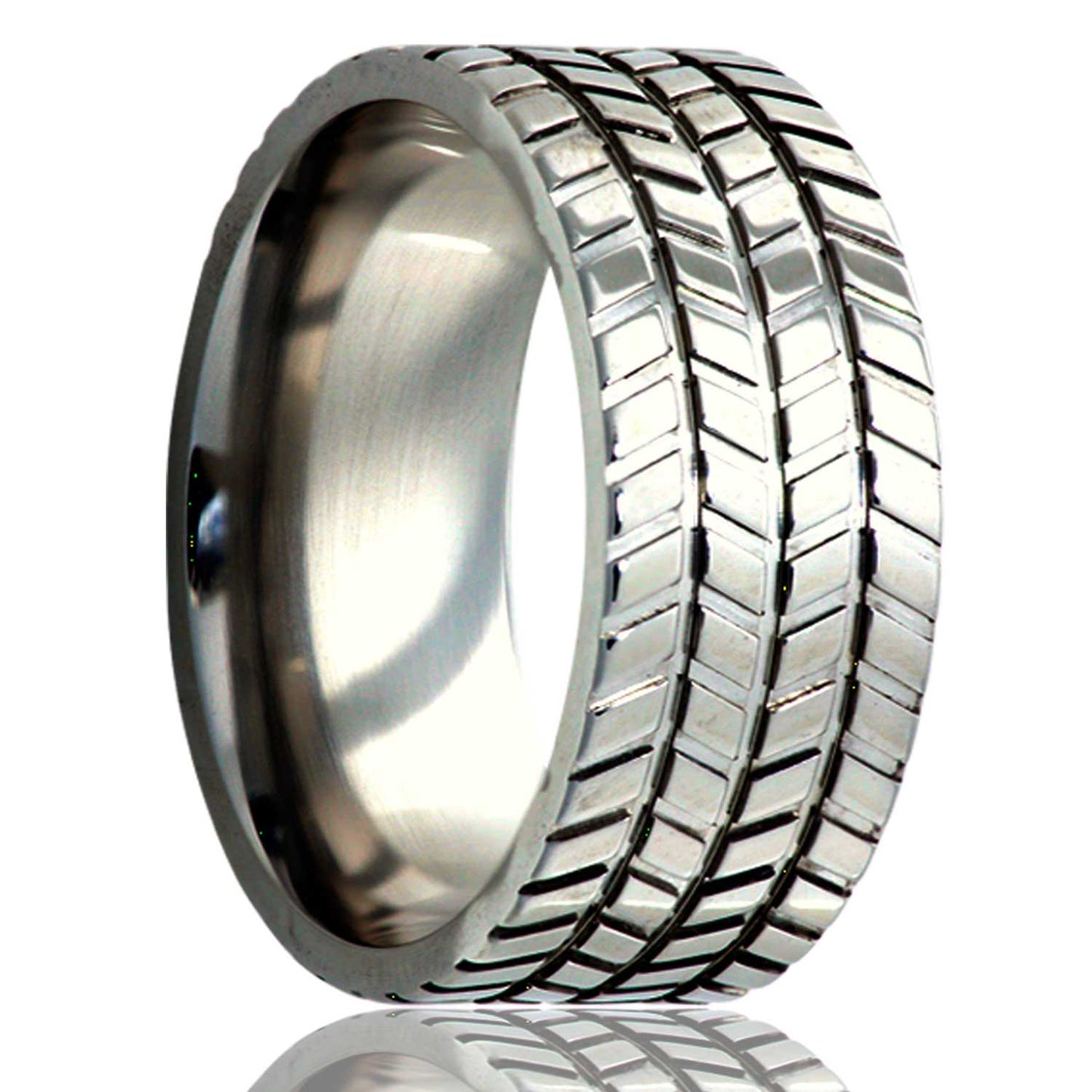 Cobalt Flat Comfort Fit Polished Milled Pattern