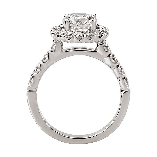 Halo Semi-Mount Diamond Ring