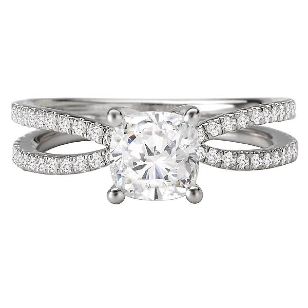Split Shank Semi-Mount Diamond Ring
