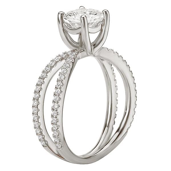 Split Shank Semi-Mount Diamond Ring